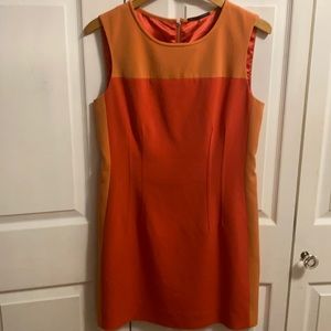 Gently used TAHARI pleaded dress/sleeveless